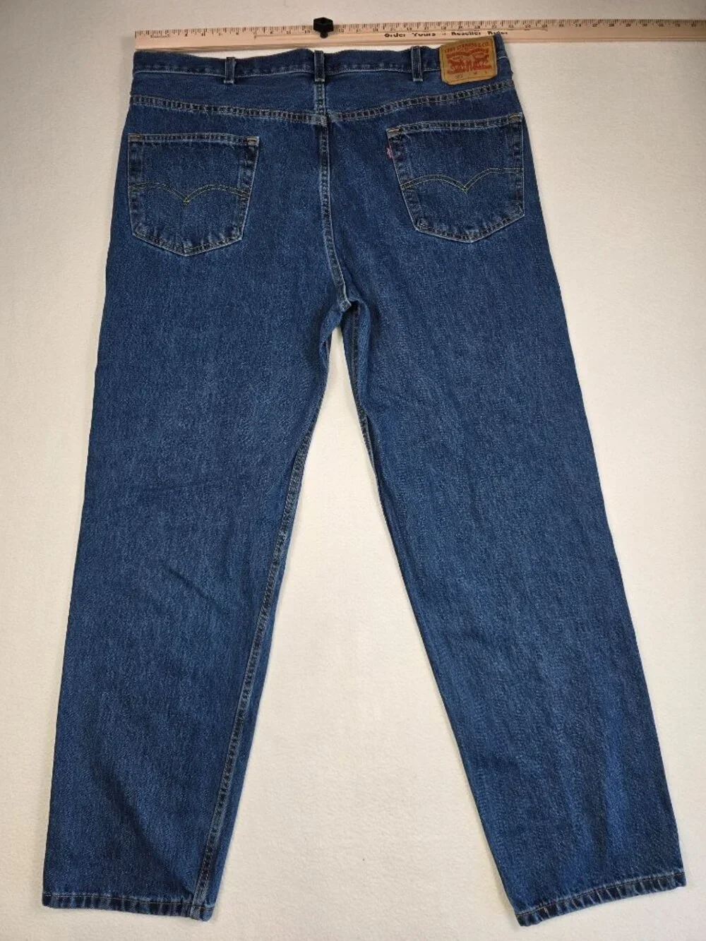 Levis Mens 550 Relaxed Fit Jeans W44 L34 100% Cotton Blue Denim